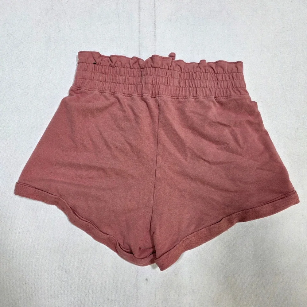 Hollister Sweat Shorts Womens XS Pink High Rise Paperbag Waist Lounge Gym Casual